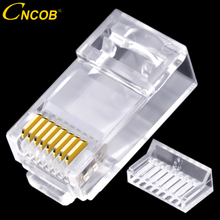 CNCOB two-piece rj45 network connector Gigabit Ethernet network cable connector modular plug Cat6 utp crystal head gold-plated 2024 - buy cheap