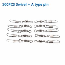 JOSHNESE Brand 100Pcs Brass Barrel Swivel Solid Rings Fishing Pin Line Connector With Interlock Snap Tackle Free Shipping TSLM1 2024 - buy cheap