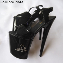 LAIJIANJINXIA-Zapatos con diamantes de imitación para mujer, zapatos de baile de barra, tacones altos de 8 pulgadas, para club nocturno, E-029 2024 - compra barato