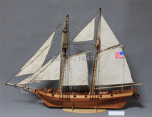 Ship Model kits Scale 1/50 U.S. Classic Wooden Sailboat Model HARVEY 1847 trade Ship Wooden SC Model kit 2024 - buy cheap