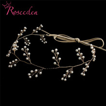 Golden Pearls Headbands For Girl Wedding Bride Headbands Headpiece Handmade Women Hair Decoration Hairbands RE3330 2024 - buy cheap