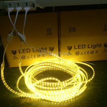 5M/set led strip 5050 220v 5m AC220V 230V 240VSMD 5050smd led strip light+Power plug,warm white/Cool white,60leds/m waterproof 2024 - buy cheap