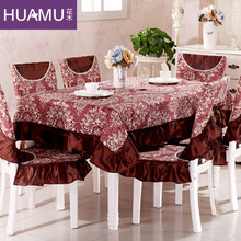 Grade Classical Top exquisite velvet dining table cloth chair covers cushion chair cover rustic lace cloth set tablecloths 2024 - buy cheap