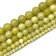 4-12mm Natural Round Yellow Lemon Stone Beads For Jewelry Making Beads Bracelets For Women 15'' Needlework DIY Beads Trinket 2024 - buy cheap