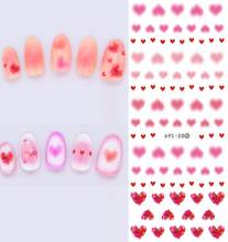 AS097 Fashion 2018 Water Transfer Stickers for Nails Beauty Harajuku Pink Hazy Hearts Nail Wraps Sticker Fingernails Decals 2024 - buy cheap