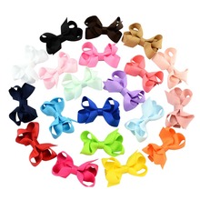 2.4 inches 1piece Solid Hair Bow Cute Ribbon Bow  Boutique Hairpins Barrettes Hair Accessory 645 2024 - buy cheap