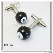 Free shipping Snooker Cufflinks 5pairs/lot black color 8 design copper material men cufflinks whoelsale&retail 2024 - buy cheap