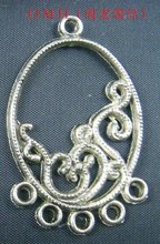 OMH wholesale jewelry Free shipping 8pcs tibetan silver pendants earring connectors Drop Earrings 33.7x23mm EH302 2024 - buy cheap