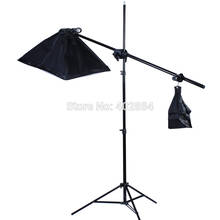 50*70cm Continuous Lighting Softbox 100-240V 4-Lamp-Holder 2M Light Stand Cross Bar Single Pulley Horizontal Arm Photo Studio 2024 - buy cheap
