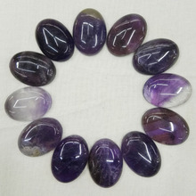 Wholesale 20pcs fashion Natural purple crystal stone Oval CAB CABOCHON stone beads teardrop 25x18mm free shipping 2024 - buy cheap