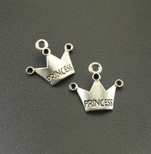15pcs  Silver Color Princess Crown Charm Jewelry  Making DIY Handmade Craft 19x17mm A819 2024 - buy cheap