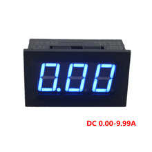 Nuevo Mini actual Ampere Panel Meter azul LED pantalla Digital amperímetro DC 0,00-9.99A fuente de alimentación DC4.5-28V 2024 - compra barato