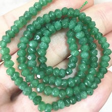 Natural verde aventurine pedra espaçador grânulo 2x4mm calcedônia solta grânulos para fazer jóias abacus facetado jades 14 polegada a148 2024 - compre barato