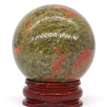 Natural Unakite Pedra Bola Esfera de Quartzo Mineral Natural Massagem Mão Bola de Cristal Cura Feng Shui Home Decor Acessório 40mm 2024 - compre barato