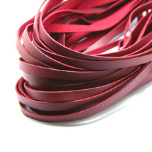 Burgandy-cordón de cuero de terciopelo coreano, cuerda plana de gamuza de imitación de 1M y 8mm, accesorios de joyería 2024 - compra barato