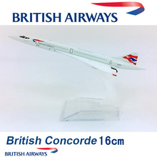 1:400 concorde British Airline Supersonic speed airplane model with base 16CM alloy aircraft plane collectible display model toy 2024 - buy cheap