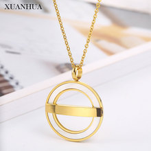 XUANHUA Stainless Steel Jewelry Woman Vogue 2019 Shell Long Necklace Fine Jewelry Accessories Choker Necklace Bohemian Chain 2024 - buy cheap