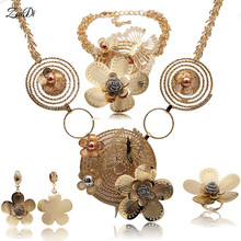 ZuoDi-Conjunto de joyería de marca de cuentas africanas, conjunto de joyería de Color dorado de Dubái, joyería nigeriana con estilo de boda, venta al por mayor 2024 - compra barato