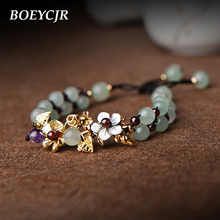 BOEYCJR Vintage Stone Beads Bangles & Bracelets Handmade Jewelry Ethnic Energy Natural Stone Beads Bracelet for Women Gift  2024 - buy cheap