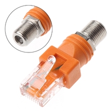 F Female To RJ45 Male Coaxial Barrel Coupler Adapter RJ45 To RF Connector Converter Dropshipping 2024 - buy cheap