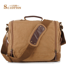 Multi-function Vintage Canvas Leather Cotton Bag Travel Messenger Tote Shoulder Bag Portable Carry Case 2024 - buy cheap