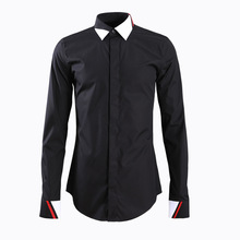 Camisa masculina elegante, camisa casual tamanho grande 80% algodão 20% poliéster, para primavera e verão 2024 - compre barato