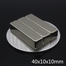 2pcs/lot 40 x 10 x 10mm N35 Super Strong powerful Block Permanet Magnets Rare Earth Neodymium Magnet for Craft 40*10*10mm 2024 - buy cheap