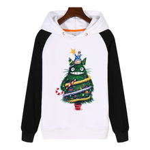 Christmas tree Totoro Hoodies fashion men women Sweatshirts winter Streetwear Hip hop Hoody Tracksuit Sportswear GA395 2024 - buy cheap