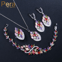 Pera-collar de circonia cúbica grande para dama de honor, joyería de fiesta, pendientes, pulsera, anillos para regalo, J101 2024 - compra barato