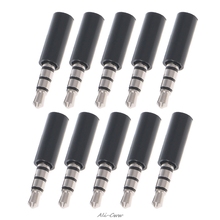 10pcs white/black 3.5mm stereo headset plug jack 4 pole 3.5 audio plug Jack Adaptor connector for iphone 2024 - buy cheap