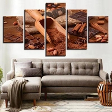 5 Pieces Kitchen Home Decorations Nut Chocolate Powder Anise Still Life Canvas Painting Print Restaurant Wall Decor Dropshipping 2024 - buy cheap