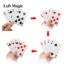 Truques de mágica, 4 cartas 7 a 2, transformadores, adereços de mágica, perto, rua, acessórios de jogos, comunicação 2024 - compre barato