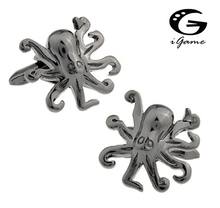 iGame 3 Colors Option Golden Gunblack Men's Fashion Cufflinks Brass Material Octopus Design Cuff Links Factory Price Retail 2024 - buy cheap