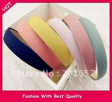 Wholesale and Retail fashion summer fabric hairband solid color headband matching dree 5 colors assorted 2cm 24pcs/lot 2024 - buy cheap