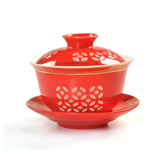 Copos Kung Fu jogos de chá, Porcelana GaiWan chá, 170 ml bule de chá em cerâmica 2024 - compre barato