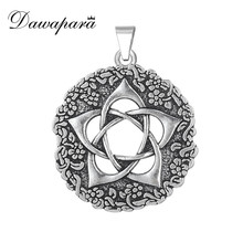 Dawapara pentagrama da deusa estrela rosa 18mm snaps encantos para colar fazendo wicca charme pingentes jóias 2024 - compre barato