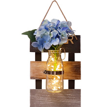 Креативная настенная подвесная четырехлетняя деревянная доска, гидропонное украшение для стеклянной вазы, садовое цветочное украшение, декор для гостиной 2024 - купить недорого