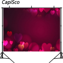Fondos Capisco para estudio fotográfico, telón de fondo de vinilo en forma de corazón de amor, para el Día de San Valentín, Color Rojo 2024 - compra barato