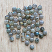 Wholesale 30pcs/lot 2018 new fashion natural spectrolite round shape CABOCHON 6mm beads for jewelry accessories making free 2024 - buy cheap