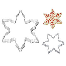 1PC/Lot Newest Christmas Snowflake Stainless Steel Metal Cookie Cutter Fashion Baking Tools Fruit Chocolate Bsicuit Cutters 2024 - buy cheap