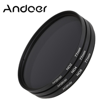 Andoer 77mm Fader ND Filter Kit Neutral Density Photography Filter Set (ND2 ND4 ND8) for Nikon Canon Sony Pentax DSLRs 2024 - buy cheap