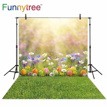 Funnytree-fondo fotográfico para sesión fotográfica, accesorios para estudio fotográfico de primavera, huevos, flores, hierba, luz solar, restaurante 2024 - compra barato