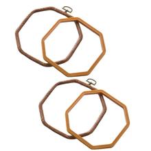 2 Packs Embroidery Hoops Cross Stitch Embroidery Octagon Set for Handy Art Craft Sewing Photo Frame - Imitated Wood 2024 - buy cheap