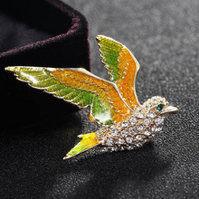 Small Birds Pin Brooch Bouquet Large Enamel Brooches Corsage Scarf Pins Women Bags Accessories Broach For Children 2024 - buy cheap
