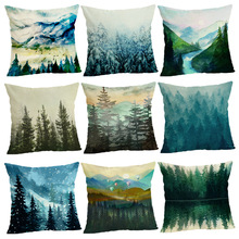 45x45cm Forest Landscape Cushion Cover Decorative Sofa Throw Pillow Car Chair Home Decor Pillowcase 2024 - buy cheap