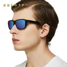 Gafas de sol polarizadas cuadradas marca RBEWTP gafas de sol con revestimiento de espejo gafas de visión nocturna con luz mejorada para hombres 1823 2024 - compra barato