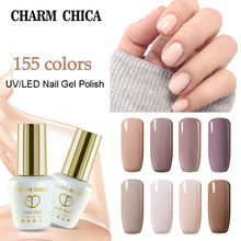 CHARM CHICA UV Gel Nail Polish 6ml Nude Pink Color Gel Polish Soak Off Gel Varnish Lacquer Nail Art Vernis Semi Permanant UV 2024 - buy cheap