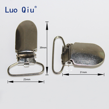 Metal Suspender Clips Garment Clip pacifier clips metal multifunction use clips metal  U shape 39*25mm 5 pcs/lot Luo Qiu 2024 - buy cheap