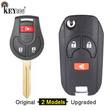KEYECU  for Nissan Cube Juke Rogue Replacement Original / Upgraded 3 2+1 Button Car Key Shell Case Fob with Uncut Blade 2024 - buy cheap