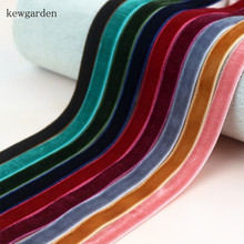 Kewgarden Single Face Flocking Ribbon  3/8" 10mm Handmade Tape DIY Bowknot Accessories Satin Ribbons 30 Meters 2024 - buy cheap
